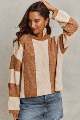 Chenille Wide Stripe Sweater