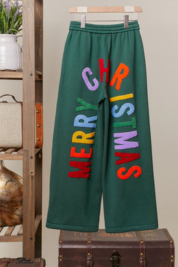 Fa La La La Lounge Pants with Embroidered 
