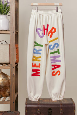 Fa La La La Lounge Pants with Embroidered 
