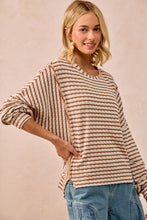 Load image into Gallery viewer, Textured Stripe Knit Top