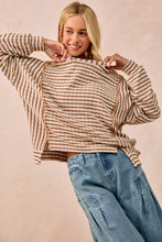 Load image into Gallery viewer, Textured Stripe Knit Top